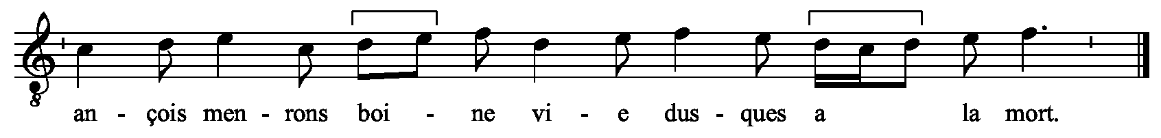 Refrain musical notation